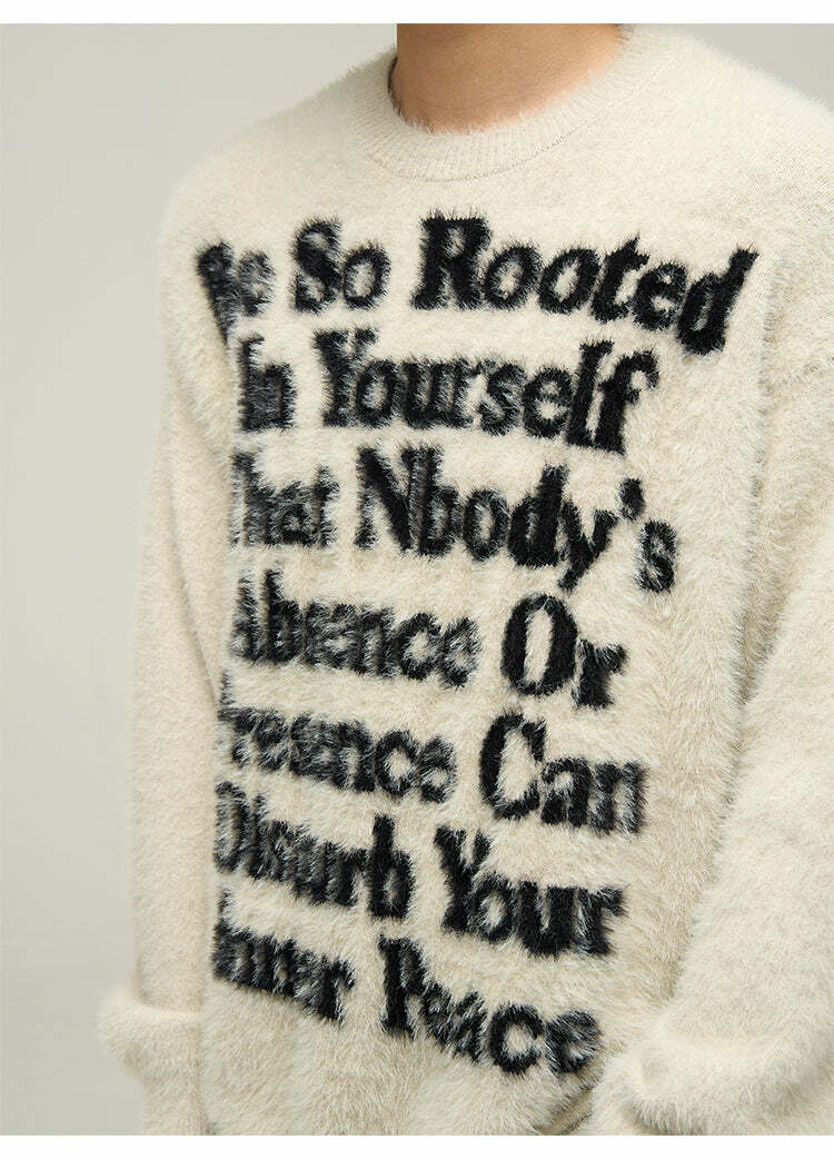WLNEXT Inner Peace Sweater - Y2K Summer Grunge, 90s Retro, Pastel Goth, Y2K Club & Party Out