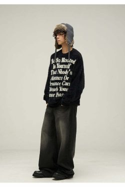 WLNEXT Inner Peace Sweater - Y2K Summer Grunge, 90s Retro, Pastel Goth, Y2K Club & Party Out