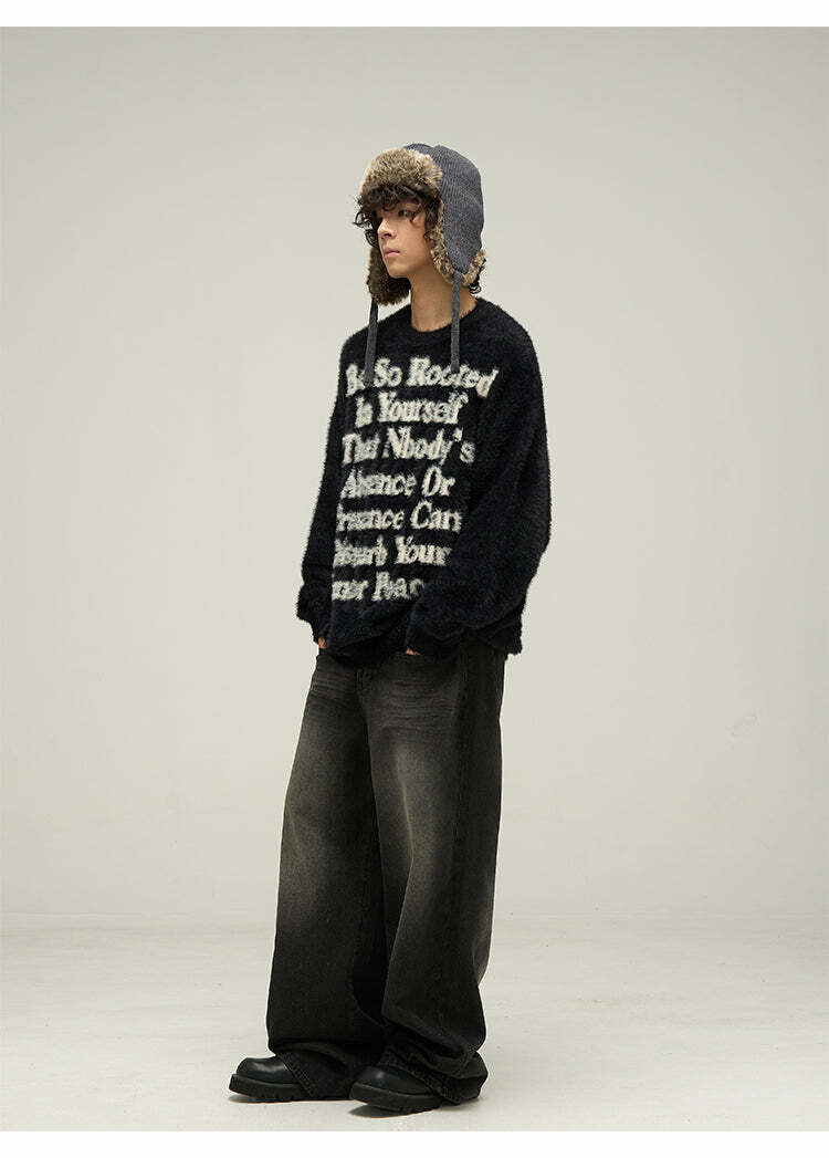 WLNEXT Inner Peace Sweater - Y2K Summer Grunge, 90s Retro, Pastel Goth, Y2K Club & Party Out