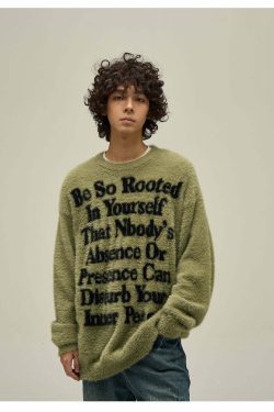 WLNEXT Inner Peace Sweater - Y2K Summer Grunge, 90s Retro, Pastel Goth, Y2K Club & Party Out