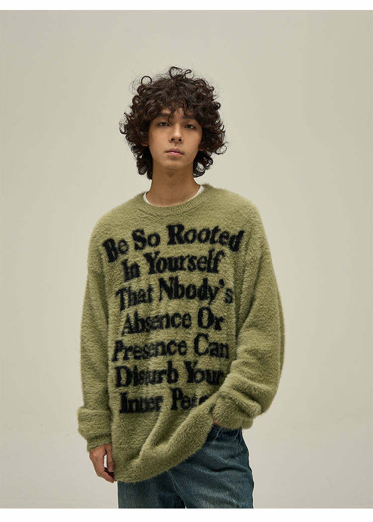 WLNEXT Inner Peace Sweater - Y2K Summer Grunge, 90s Retro, Pastel Goth, Y2K Club & Party Out