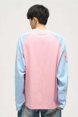 Wlnext Patchwork Longsleeve Shirt - Y2K Grunge, 90s Fashion, Retro Style, Summer Y2K Out