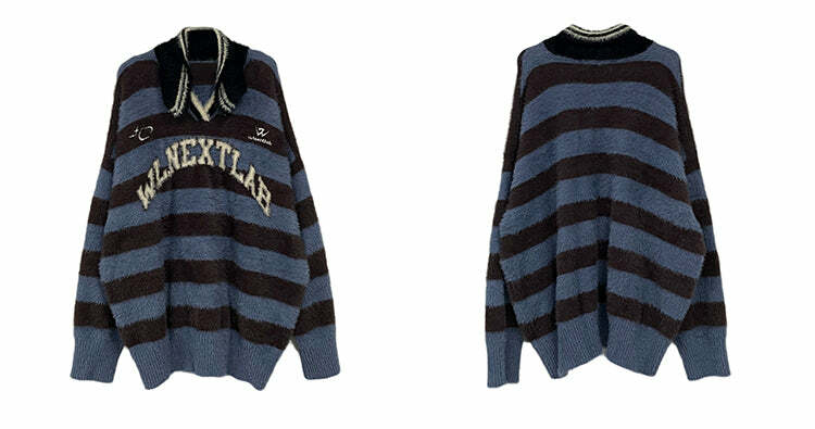 WLNEXT Y2K Collared Sweater - Retro 90s Grunge, Summer Outfits, Pastel Goth Fashion