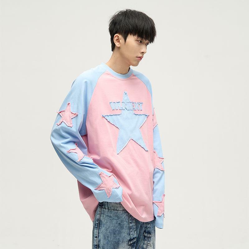 Wlnext Y2K Patchwork Longsleeve Shirt - Retro 90s Grunge, Summer Outfits, Y2K Fashion