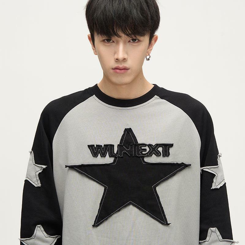Wlnext Y2K Patchwork Longsleeve Shirt - Retro 90s Grunge, Summer Outfits, Y2K Fashion