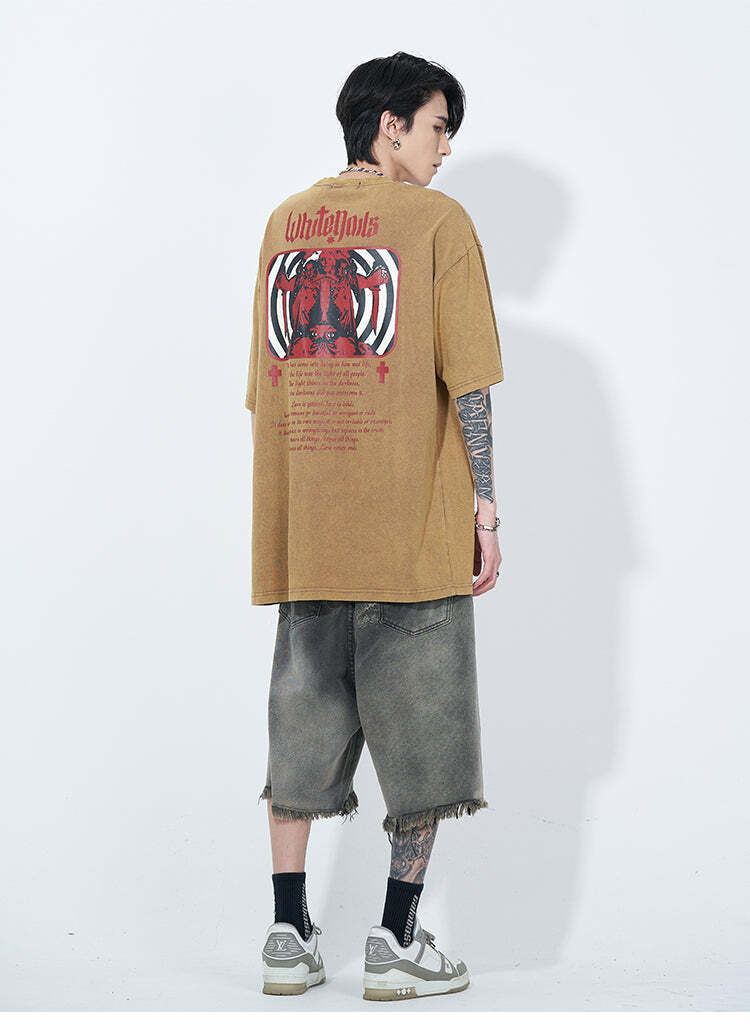 WLNEXT Y2K Vintage Raw Edge Denim Shorts - 90s Grunge Summer Outfit, Retro Y2K Fashion