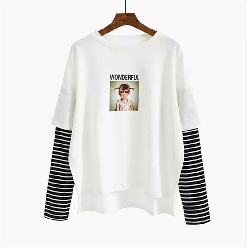 Wonderful Striped Sweatshirt - Y2K Summer, 90s Grunge, Retro, Pastel Goth, Y2K Club Out