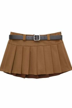 Wrenna Faux Fur Pleated Mini Skirt - Y2K Summer, 90s Grunge, Retro Goth, Y2K Party Outfit