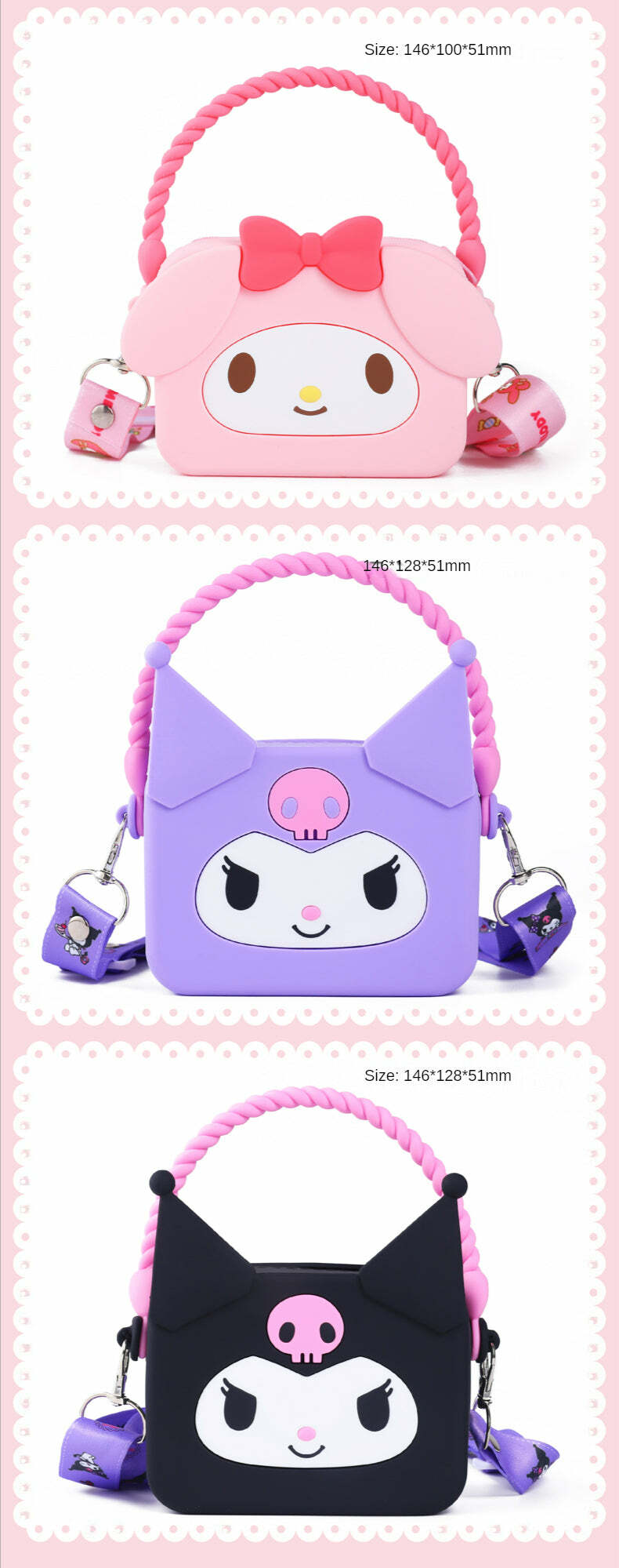 Y2K & 90s Fashion Hello Kitty & Sanrio Friends Mini Shoulder Bag - Q UNCLE x SANRIO