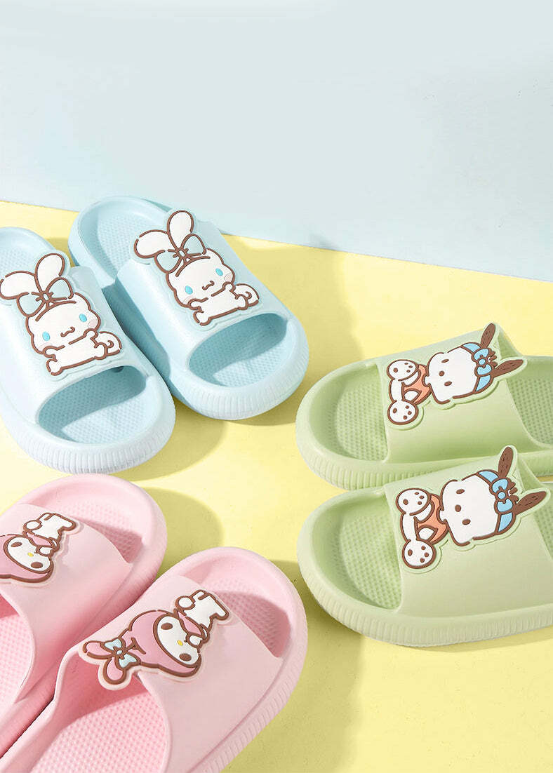 Y2K & 90s Fashion: Pochacco, My Melody & Cinnamoroll EVA Slippers - MINISO x SANRIO