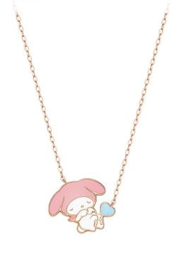 Y2K & 90s Grunge My Melody & Cinnamoroll 925 Sterling Silver Necklace - Tide Color x SANRIO