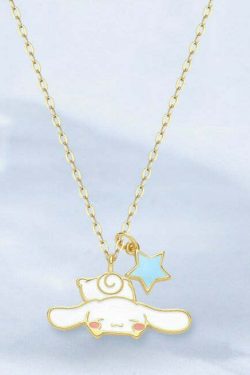 Y2K & 90s Grunge My Melody & Cinnamoroll 925 Sterling Silver Necklace - Tide Color x SANRIO