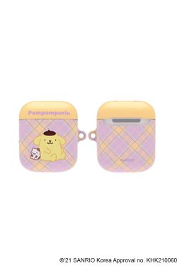 Y2K & 90s Hello Kitty Argyle AirPods Case Cover & Keychain - SANRIO Korea Retro Fashion