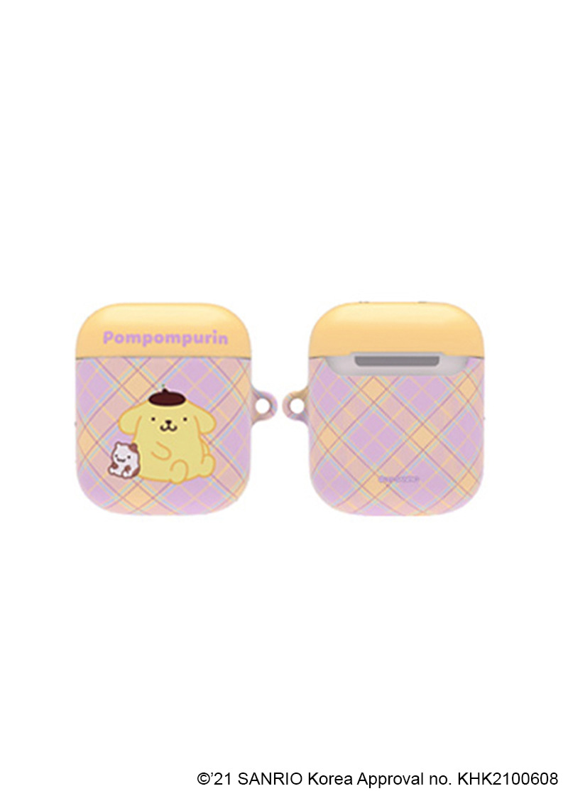 Y2K & 90s Hello Kitty Argyle AirPods Case Cover & Keychain - SANRIO Korea Retro Fashion