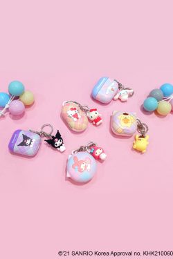 Y2K & 90s Hello Kitty Argyle AirPods Case Cover & Keychain - SANRIO Korea Retro Fashion