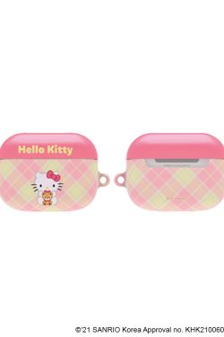 Y2K & 90s Hello Kitty Argyle AirPods Case Cover & Keychain - SANRIO Korea Retro Fashion