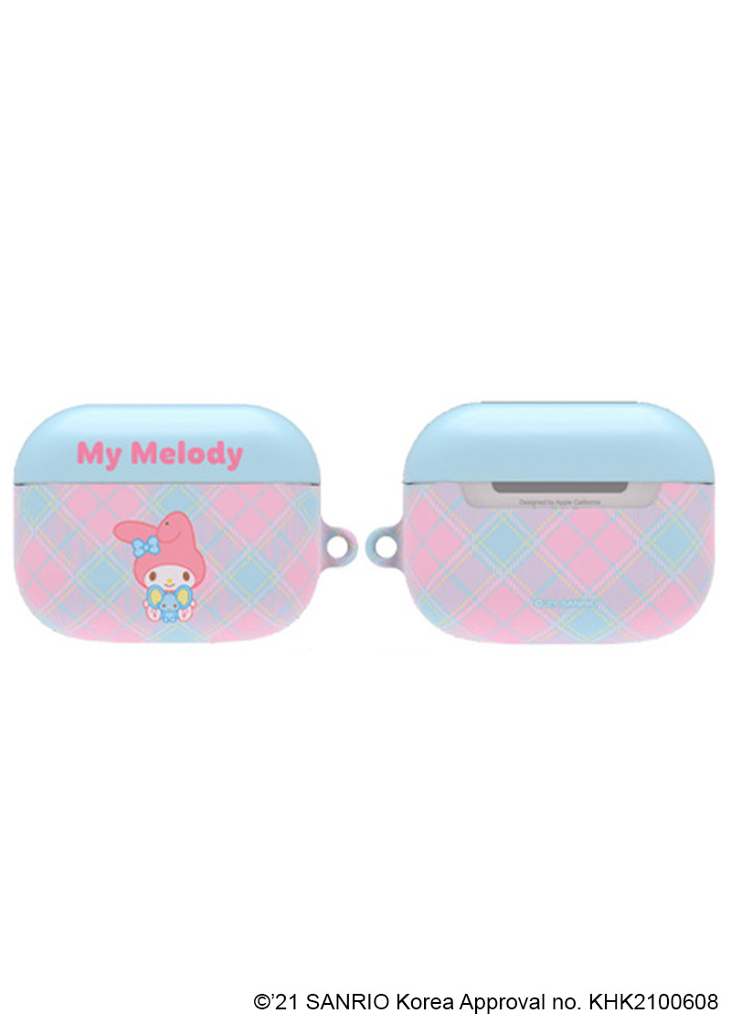 Y2K & 90s Hello Kitty Argyle AirPods Case Cover & Keychain - SANRIO Korea Retro Fashion