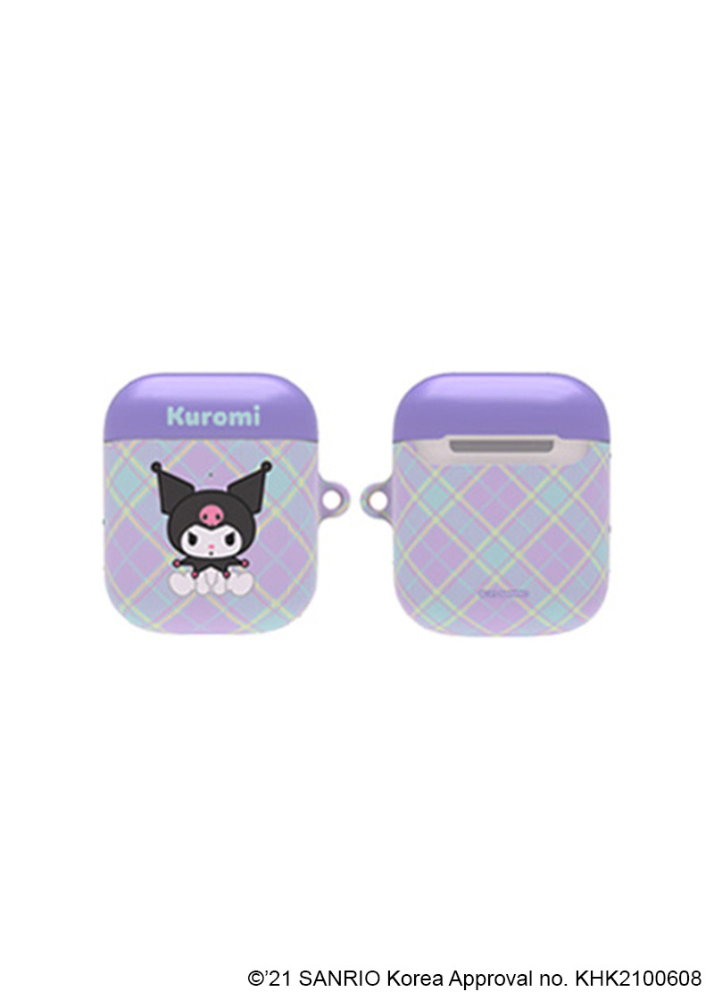 Y2K & 90s Hello Kitty Argyle AirPods Case Cover & Keychain - SANRIO Korea Retro Fashion