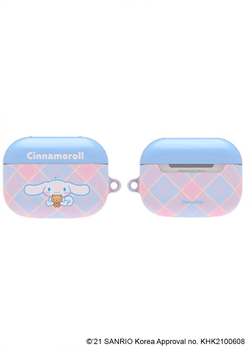 Y2K & 90s Hello Kitty Argyle AirPods Case Cover & Keychain - SANRIO Korea Retro Fashion