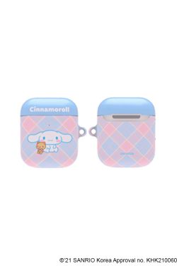 Y2K & 90s Hello Kitty Argyle AirPods Case Cover & Keychain - SANRIO Korea Retro Fashion
