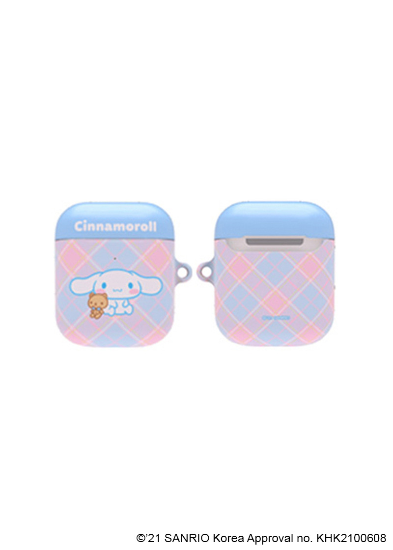 Y2K & 90s Hello Kitty Argyle AirPods Case Cover & Keychain - SANRIO Korea Retro Fashion