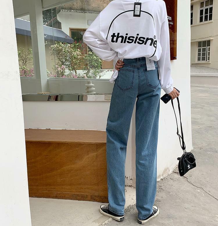 Y2K 90s Grunge 3D Letter Print Jeans - Retro Summer Outfits, Hip Hop Fashion, Y2K Style