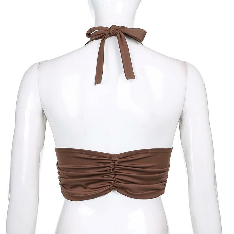 Y2K Aesthetic Beach Crop Top - Retro 90s Grunge Summer Outfit, Y2K Party & Club Fashion