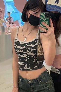 Y2K Aesthetic Crop Top - 90s Grunge, Retro Summer, Pastel Goth, Y2K Party & Club Outfits