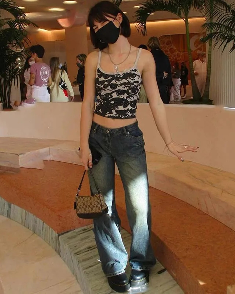 Y2K Aesthetic Crop Top - 90s Grunge, Retro Summer, Pastel Goth, Y2K Party & Club Outfits