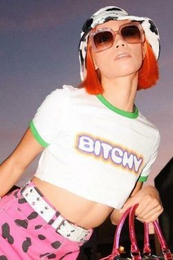 Y2K Aesthetic Letter Print Tee - Retro 90s Grunge, Summer Y2K Outfits, Baby Tees Y2K