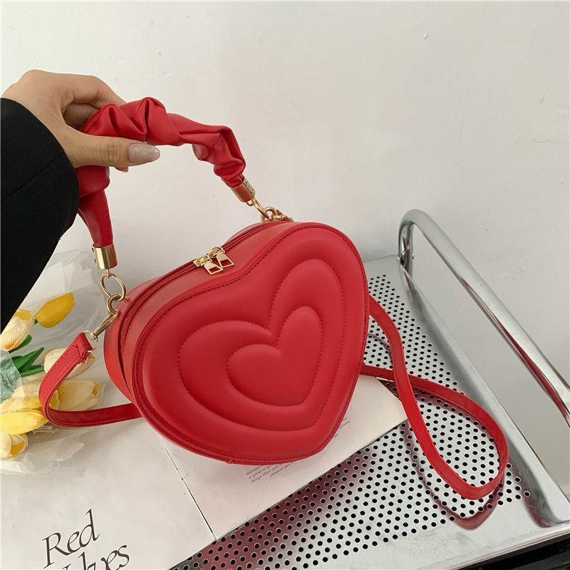 Y2K Aesthetic Retro Vintage Heart Shoulder Bag - 90s Grunge, Y2K Summer, Pastel Goth