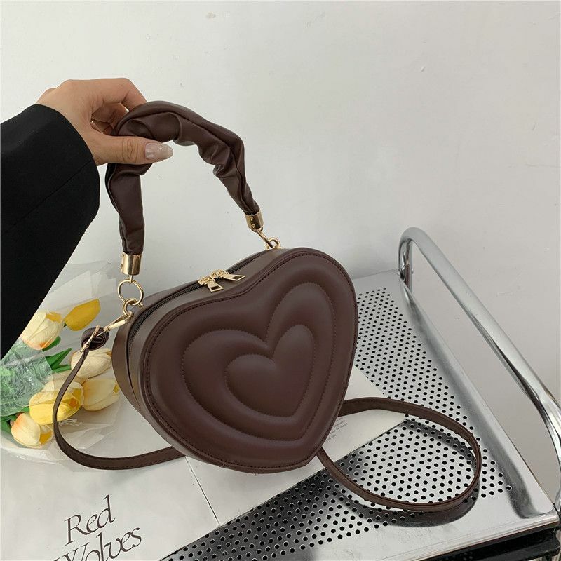 Y2K Aesthetic Retro Vintage Heart Shoulder Bag - 90s Grunge, Y2K Summer, Pastel Goth