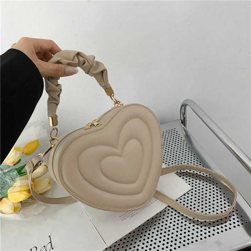 Y2K Aesthetic Retro Vintage Heart Shoulder Bag - 90s Grunge, Y2K Summer, Pastel Goth
