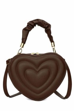 Y2K Aesthetic Retro Vintage Heart Shoulder Bag - 90s Grunge, Y2K Summer, Pastel Goth