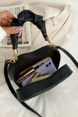 Y2K Aesthetic Retro Vintage Heart Shoulder Bag - 90s Grunge, Y2K Summer, Pastel Goth