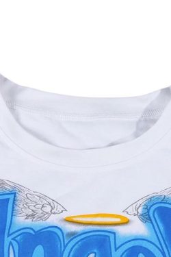 Y2K Angel Halo Crop Top - 90s Grunge, Retro, Pastel Goth, Summer Party & Club Outfits