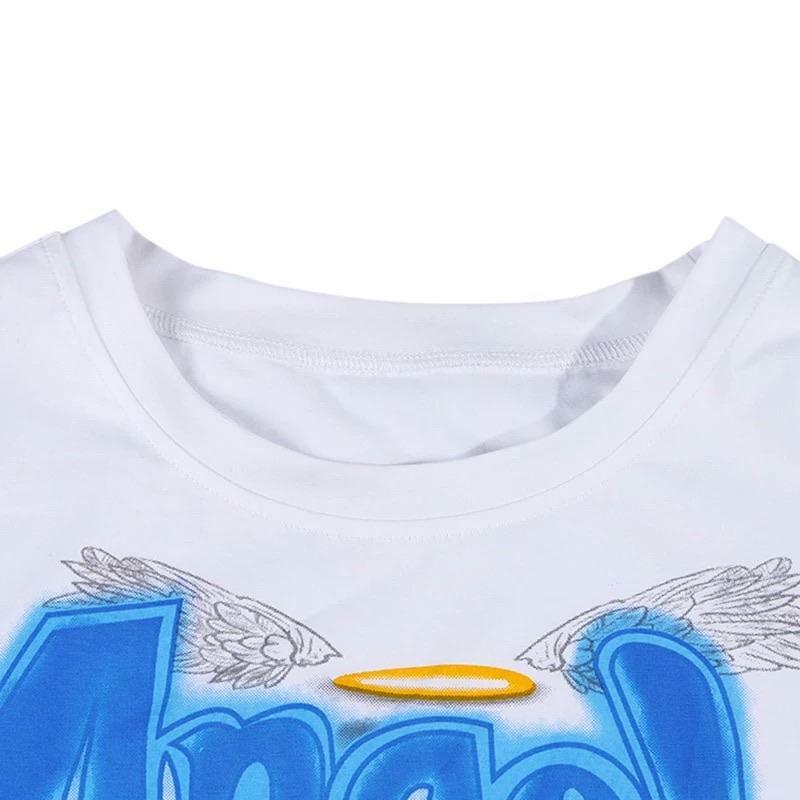 Y2K Angel Halo Crop Top - 90s Grunge, Retro, Pastel Goth, Summer Party & Club Outfits