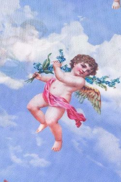 Y2K Angelic Sleeved Crop Top - Retro 90s Grunge, Summer Party, Pastel Goth, Popstar Outfit