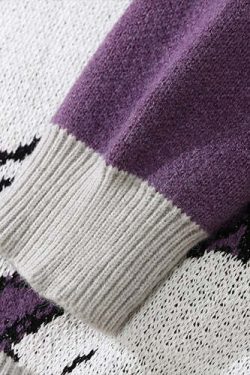 Y2K Anime Girl Knitted Sweater - Harajuku Grunge 90s Fashion, Retro Y2K Summer Outfits