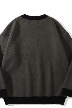 Y2K Anime Girl Knitted Sweater - Harajuku Grunge 90s Fashion, Retro Y2K Summer Outfits