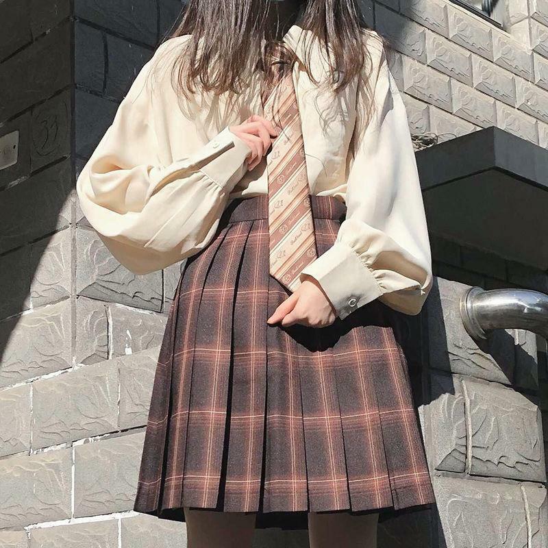 Y2K Asymmetric Hem Lantern Sleeve Shirt - Retro 90s Grunge, Summer Y2K Outfits, Pastel Goth