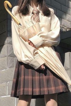 Y2K Asymmetric Hem Lantern Sleeve Shirt - Retro 90s Grunge, Summer Y2K Outfits, Pastel Goth