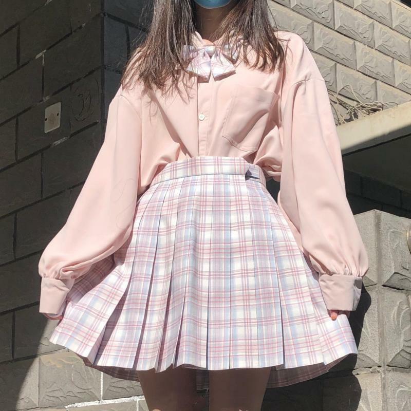 Y2K Asymmetric Hem Lantern Sleeve Shirt - Retro 90s Grunge, Summer Y2K Outfits, Pastel Goth