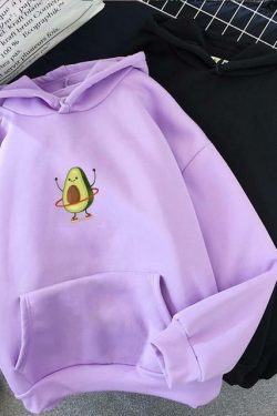 Y2K Avocado Hoodie - Retro 90s Grunge, Summer Y2K Outfits, Pastel Goth, Y2K Club &