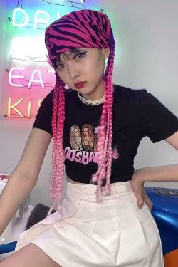 Y2K Baby Crop Top - Retro 90s Grunge, Summer Y2K Outfits, Pastel Goth, Y2K Club Fashion