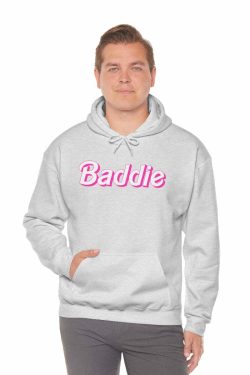 Y2K Baddie Barbie Hooded Sweatshirt - Retro 90s Grunge, Y2K Summer, Pastel Goth, Y2