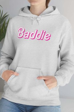 Y2K Baddie Barbie Hooded Sweatshirt - Retro 90s Grunge, Y2K Summer, Pastel Goth, Y2