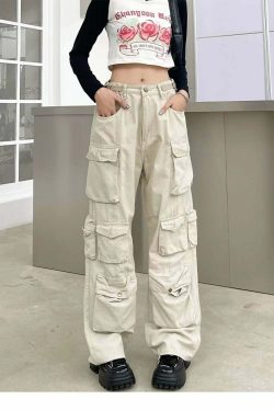 Y2K Baggy Blue Washed Cargo Pants - Retro 90s Grunge Summer Outfit, Y2K Fashion Essentials