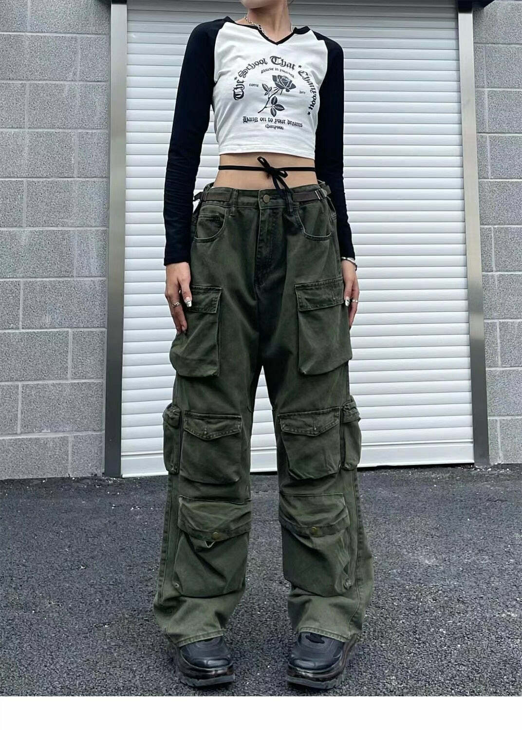 Y2K Baggy Blue Washed Cargo Pants - Retro 90s Grunge Summer Outfit, Y2K Fashion Essentials