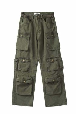 Y2K Baggy Blue Washed Cargo Pants - Retro 90s Grunge Summer Outfit, Y2K Fashion Essentials